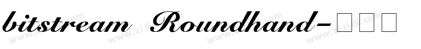bitstream Roundhand字体转换